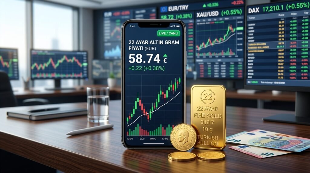 Live Kurs – 22 Ayar Altın Gram Fiyatı Euro Canlı