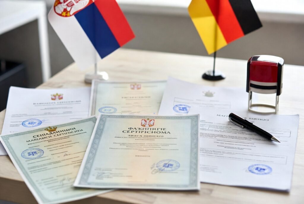 Prevod sa srpskog na nemacki jezik Für welche Dokumente wichtig